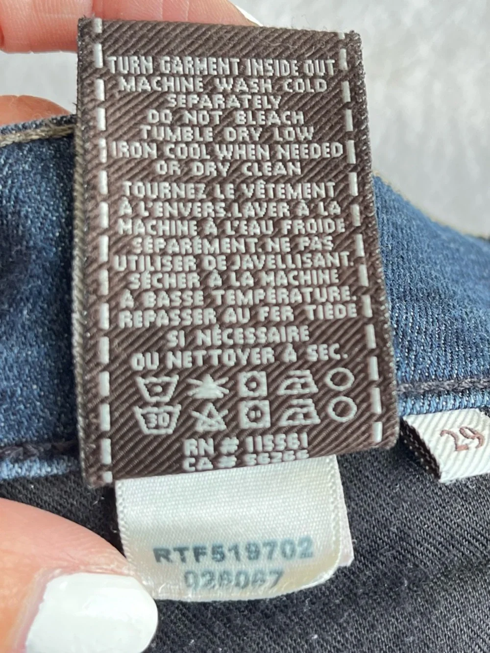 7 For All Mankind Kimmie Straight Leg Jeans Blue Sz 29 Classic Casual Minimalist - Picture 15 of 16